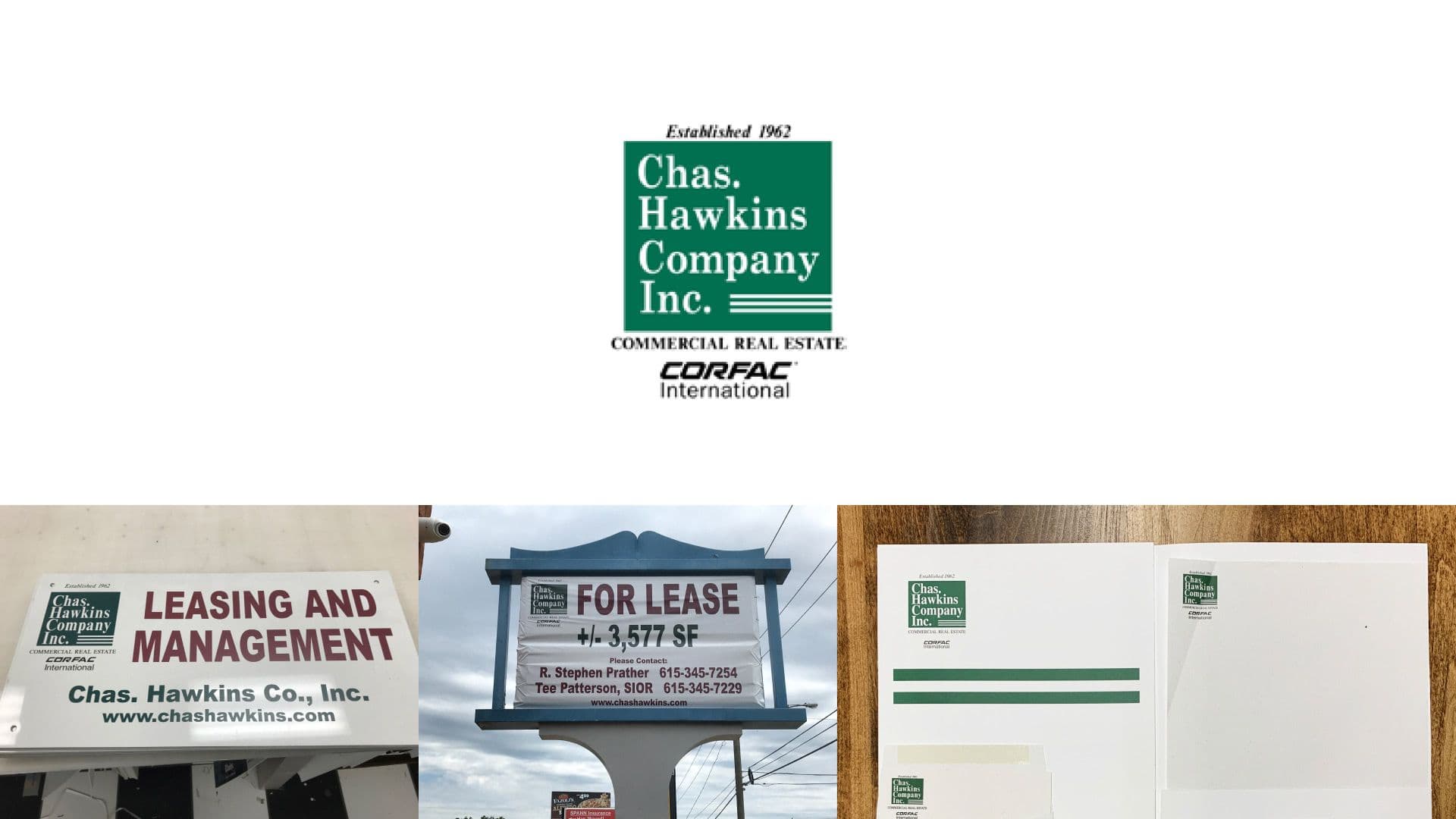 Photo collage of past signs before the rebranding