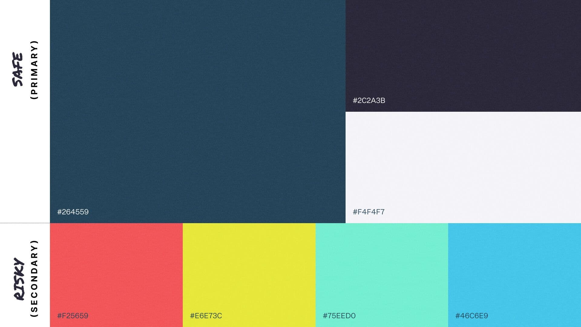 Color palette for Keyser including primary, secondary, and tiertiary colors.