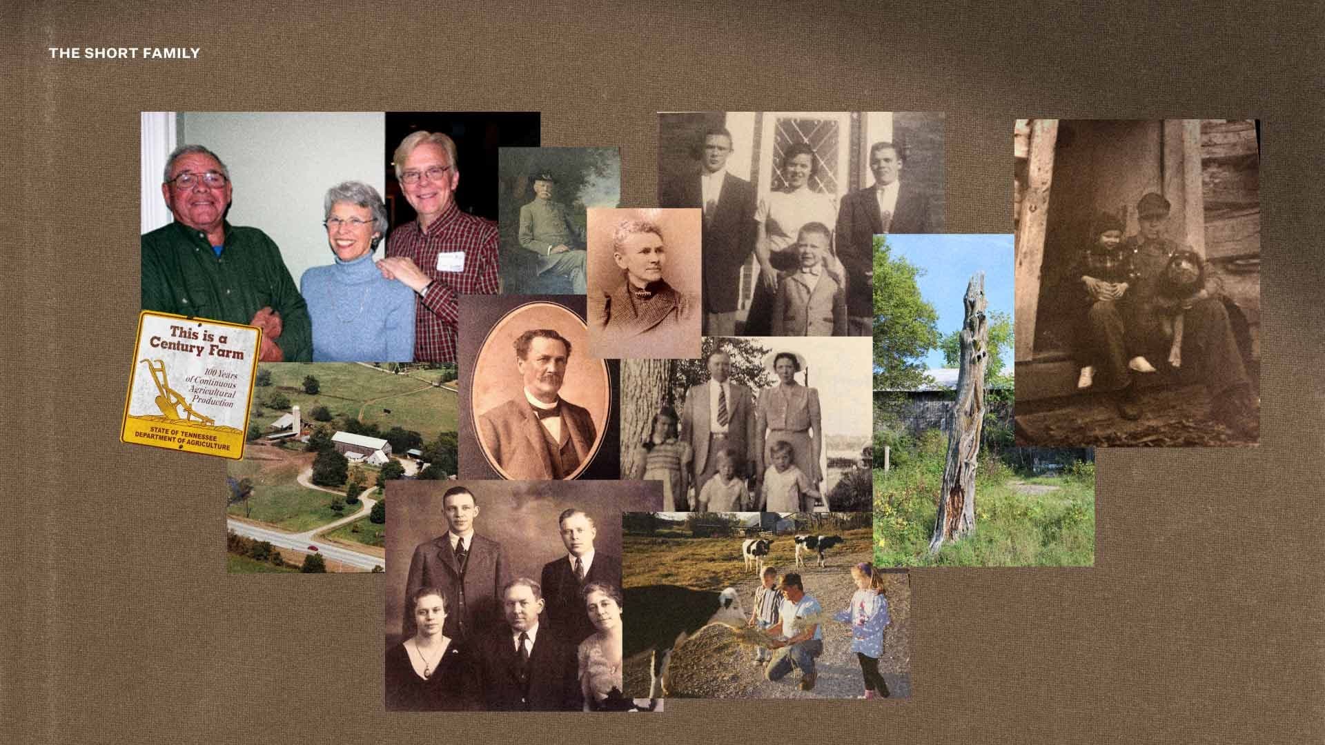 Photo collage of generations of the Short Family