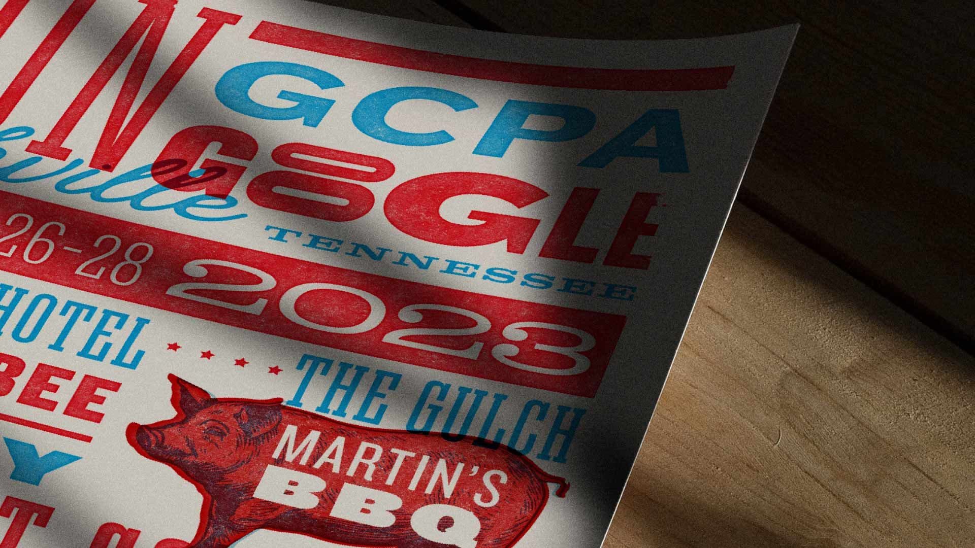 Close up of the Google poster