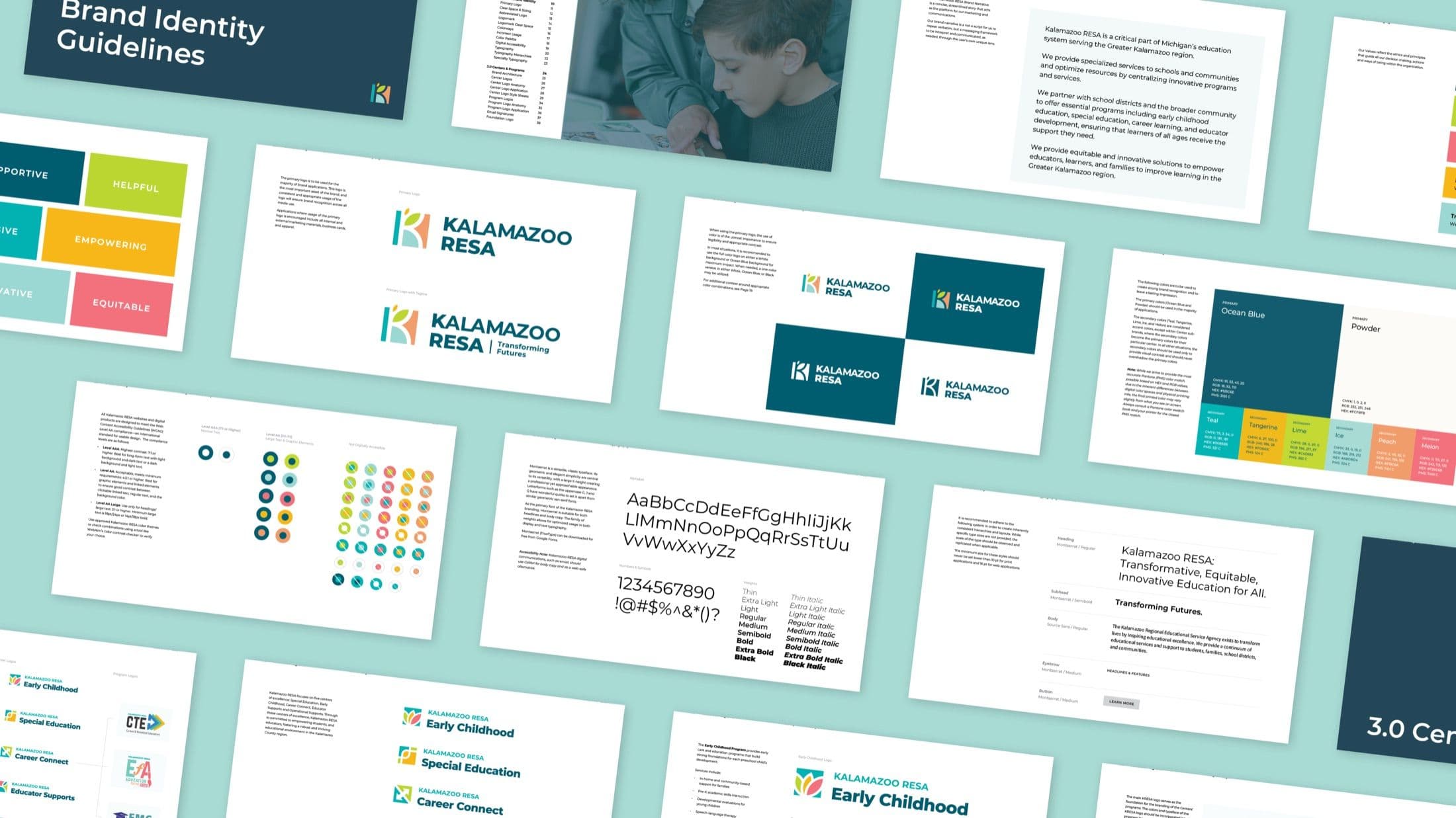 Example of the brand identity guidelines for KRESA