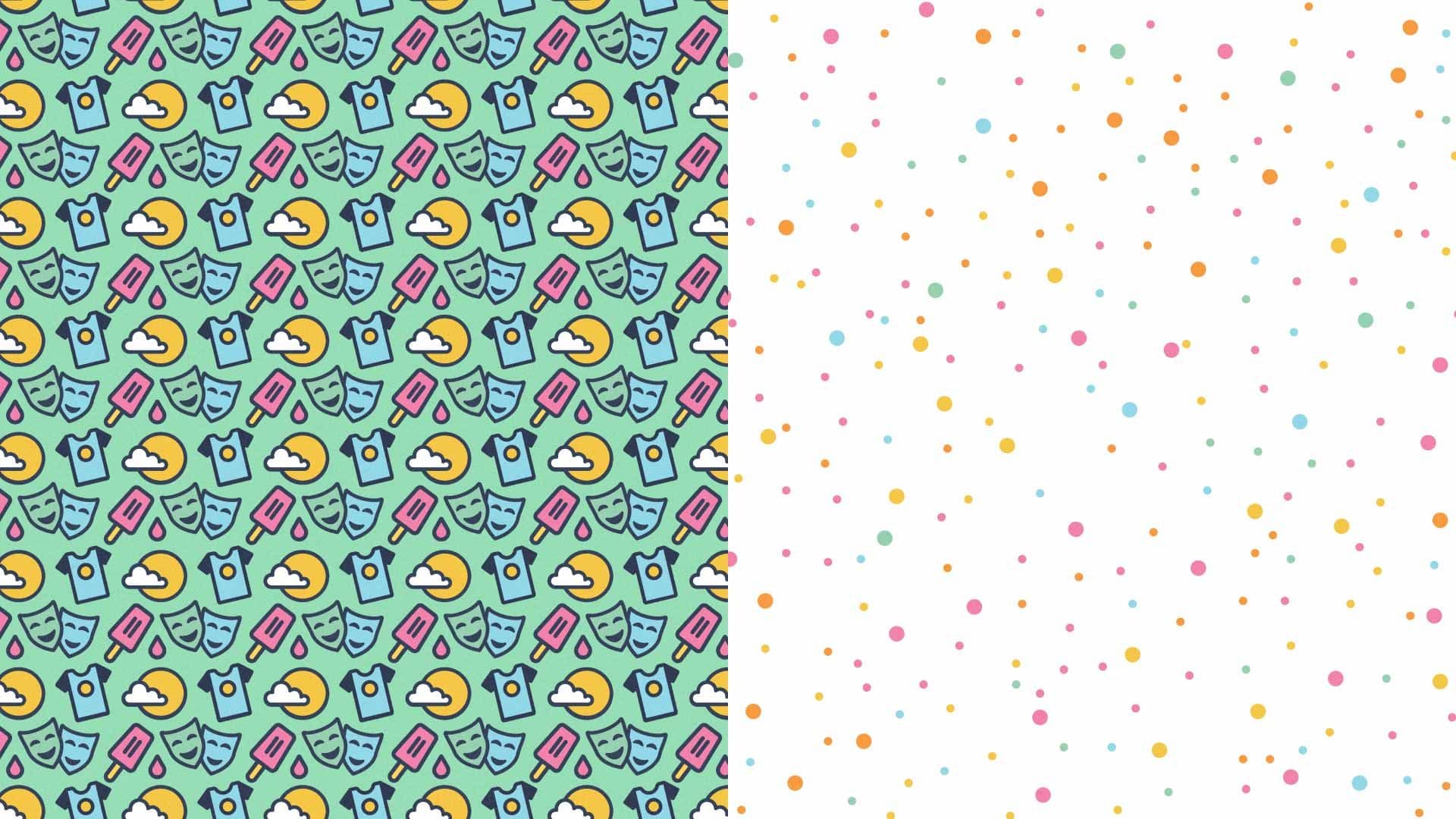 Pattern of various illustrative icons