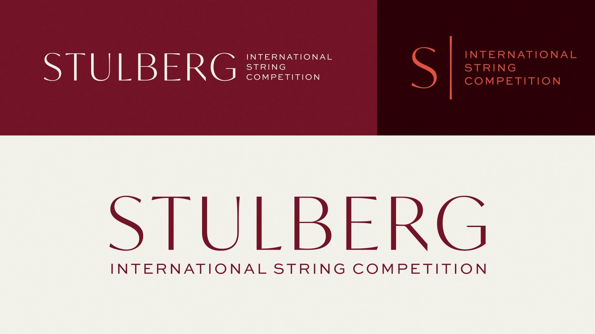 Official logo variations for the Stulberg International String Competition brand identity.