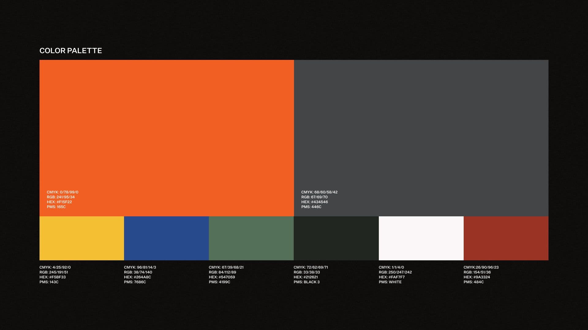 Color palette for Rhinodart