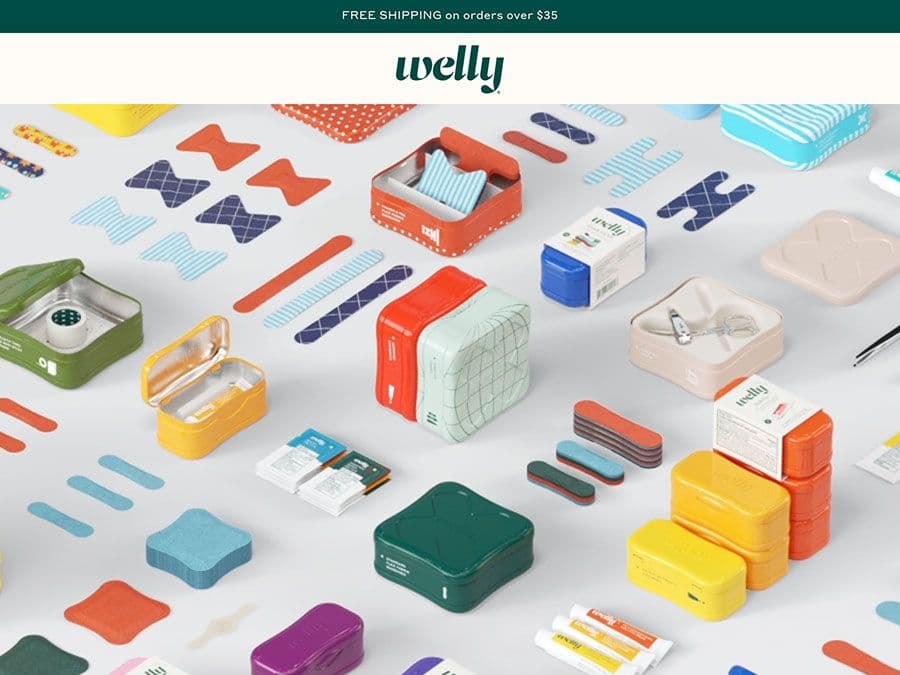 Screenshot of Welly website