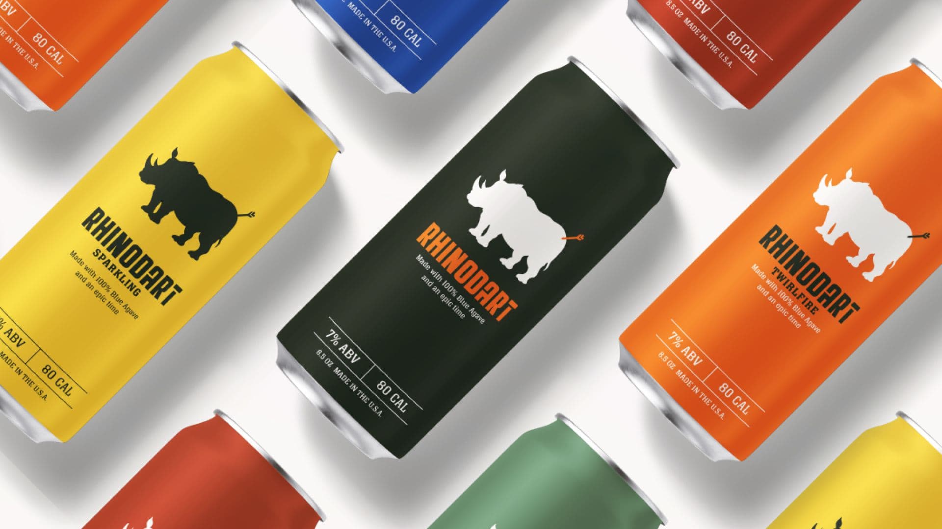 Rhinodart cans in various colors