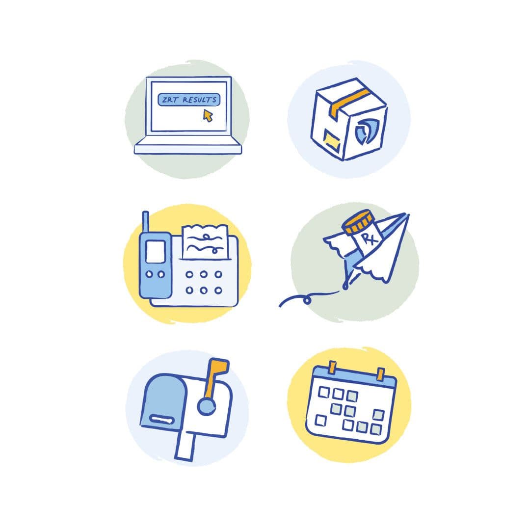 Bright colorful illustrations that represent Valor's services.