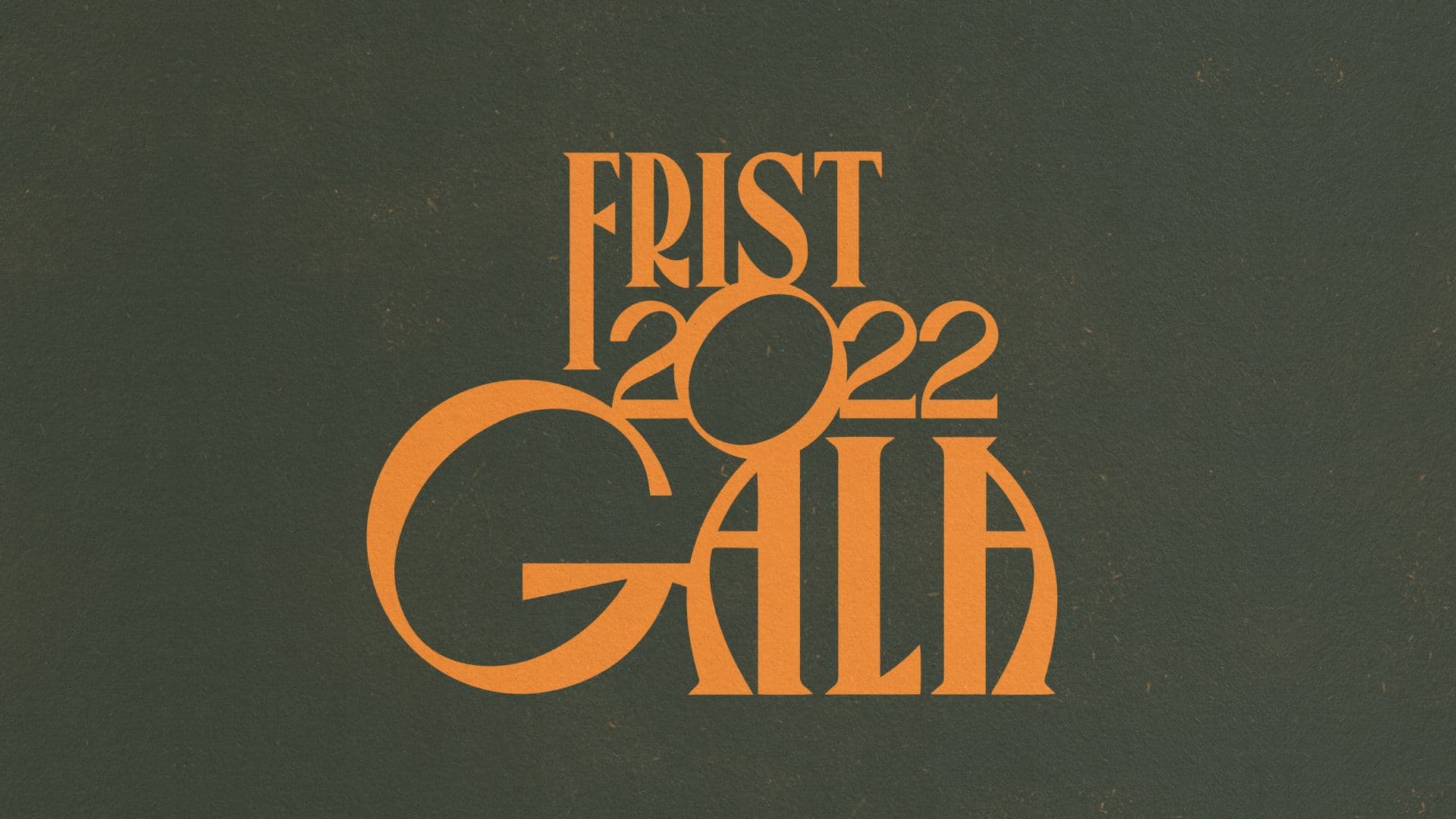 First 2022 Gala logo on a dark green paper background